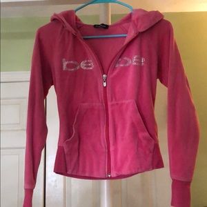 velour zip up sweatshirt